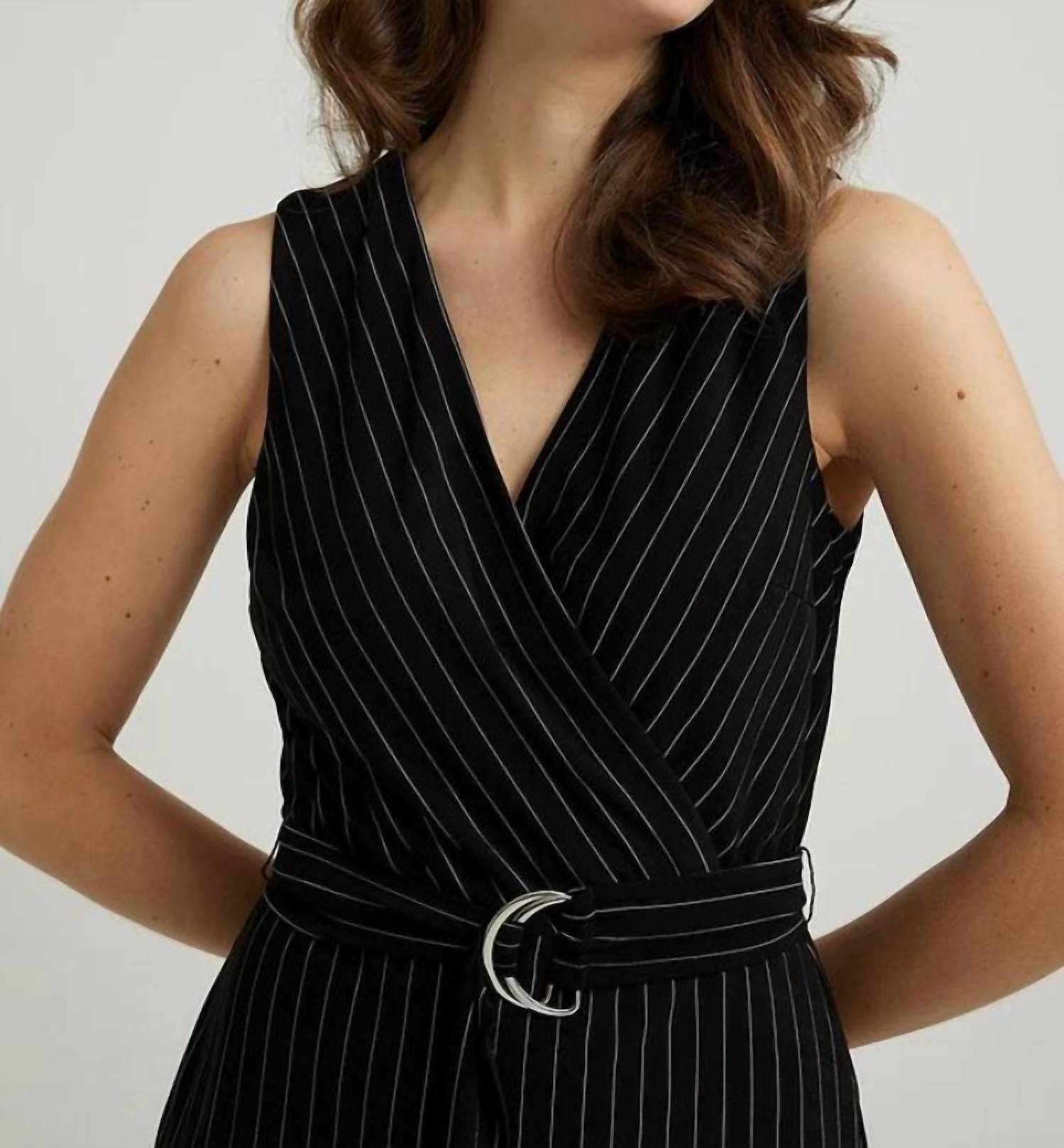 Joseph Ribkoff - Pinstripe Sleeveless Jumpsuit