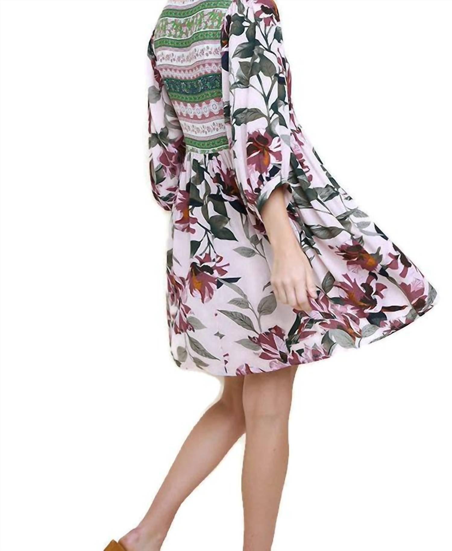 Umgee - Women's Floral Peasant Dress