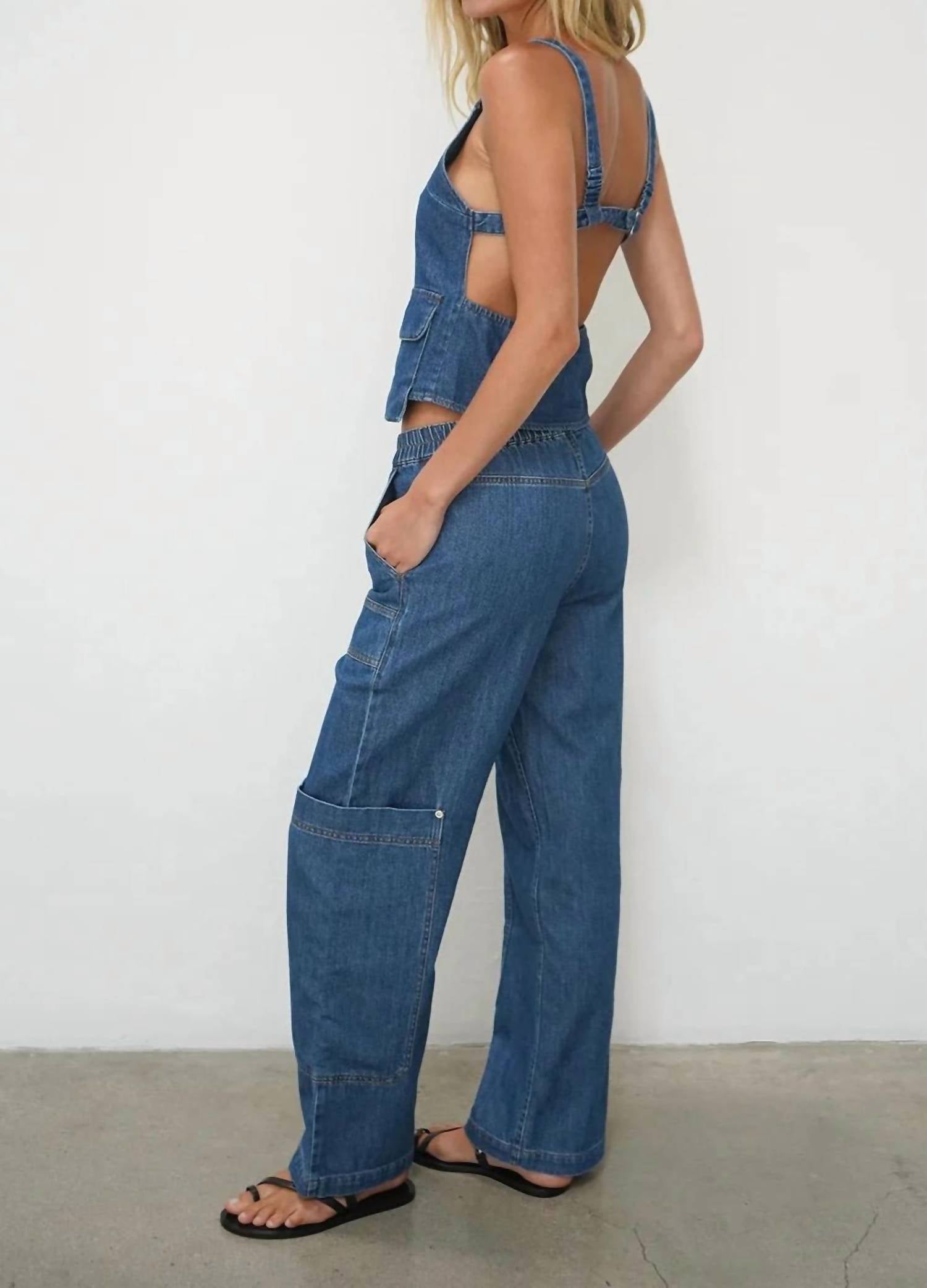 Lna - Jordyn Denim Top