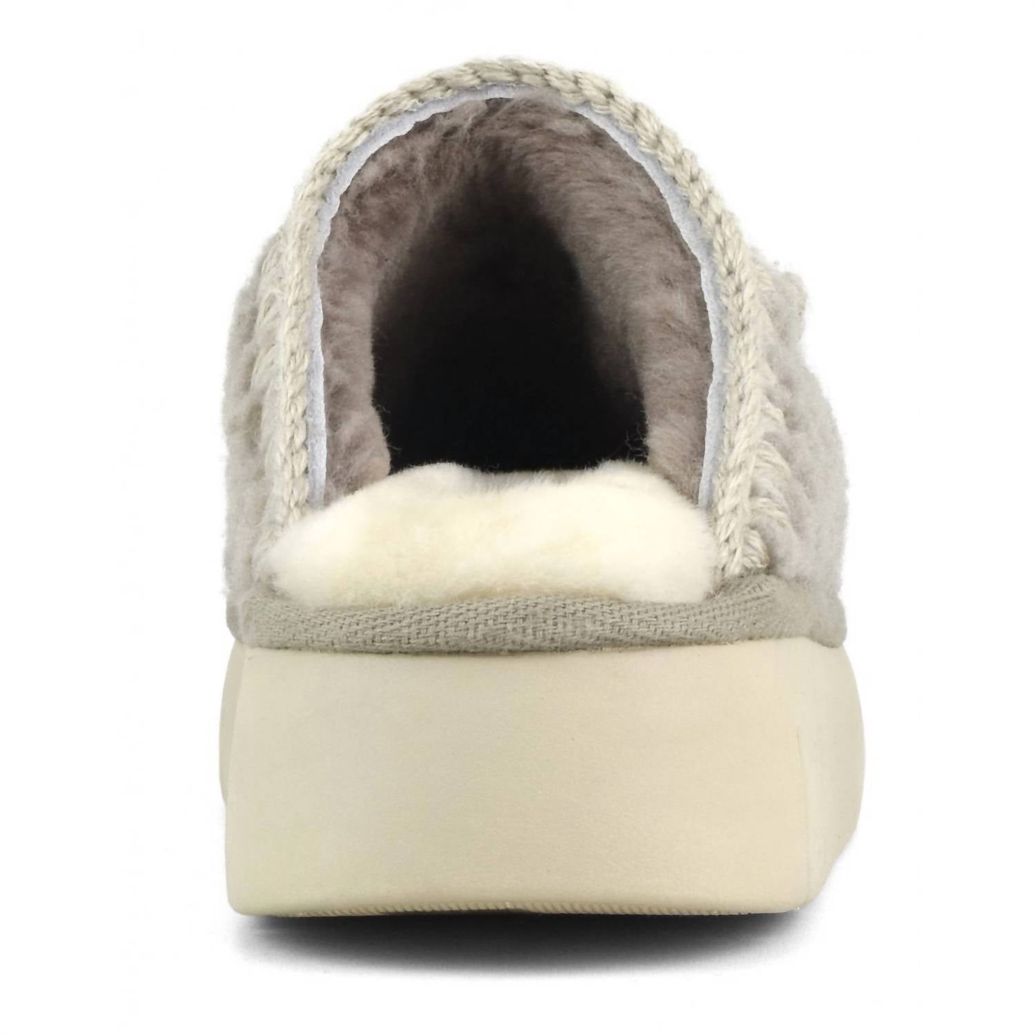 Mou - Women's Curly Sheepskin Clog