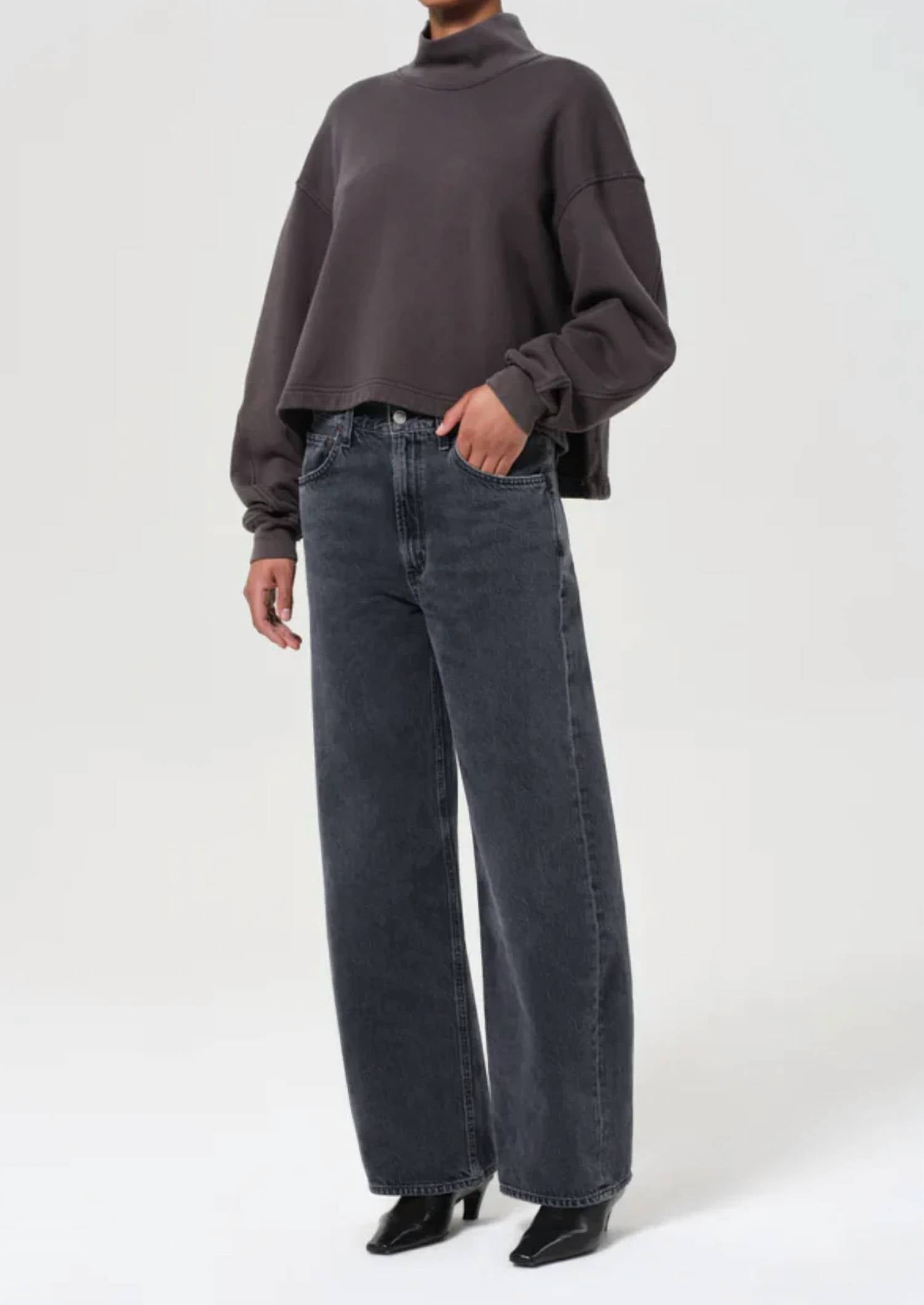 Agolde - Isra Cropped Sweatshirt