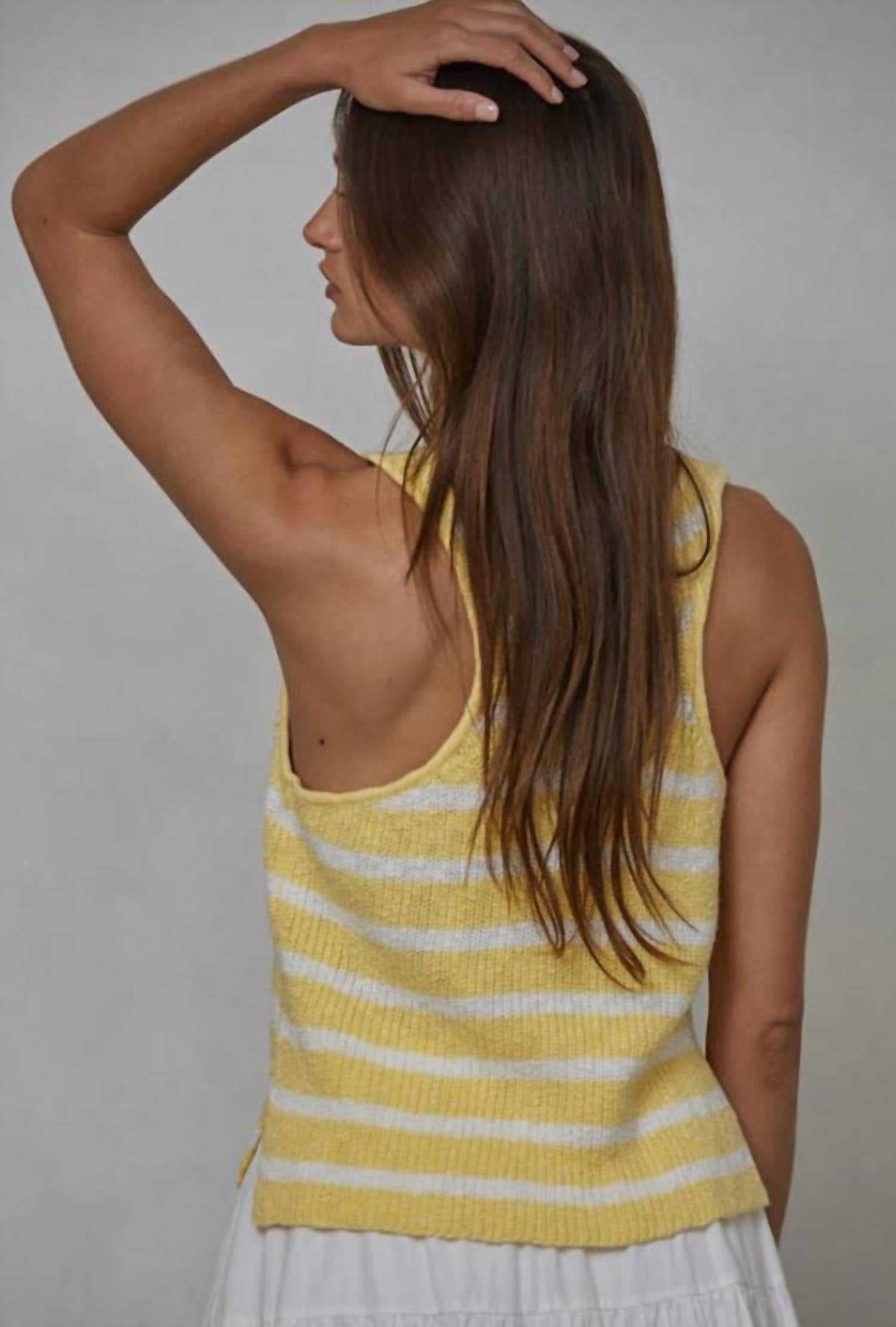 By Together - Manchester Striped Sleeveless Knit Top