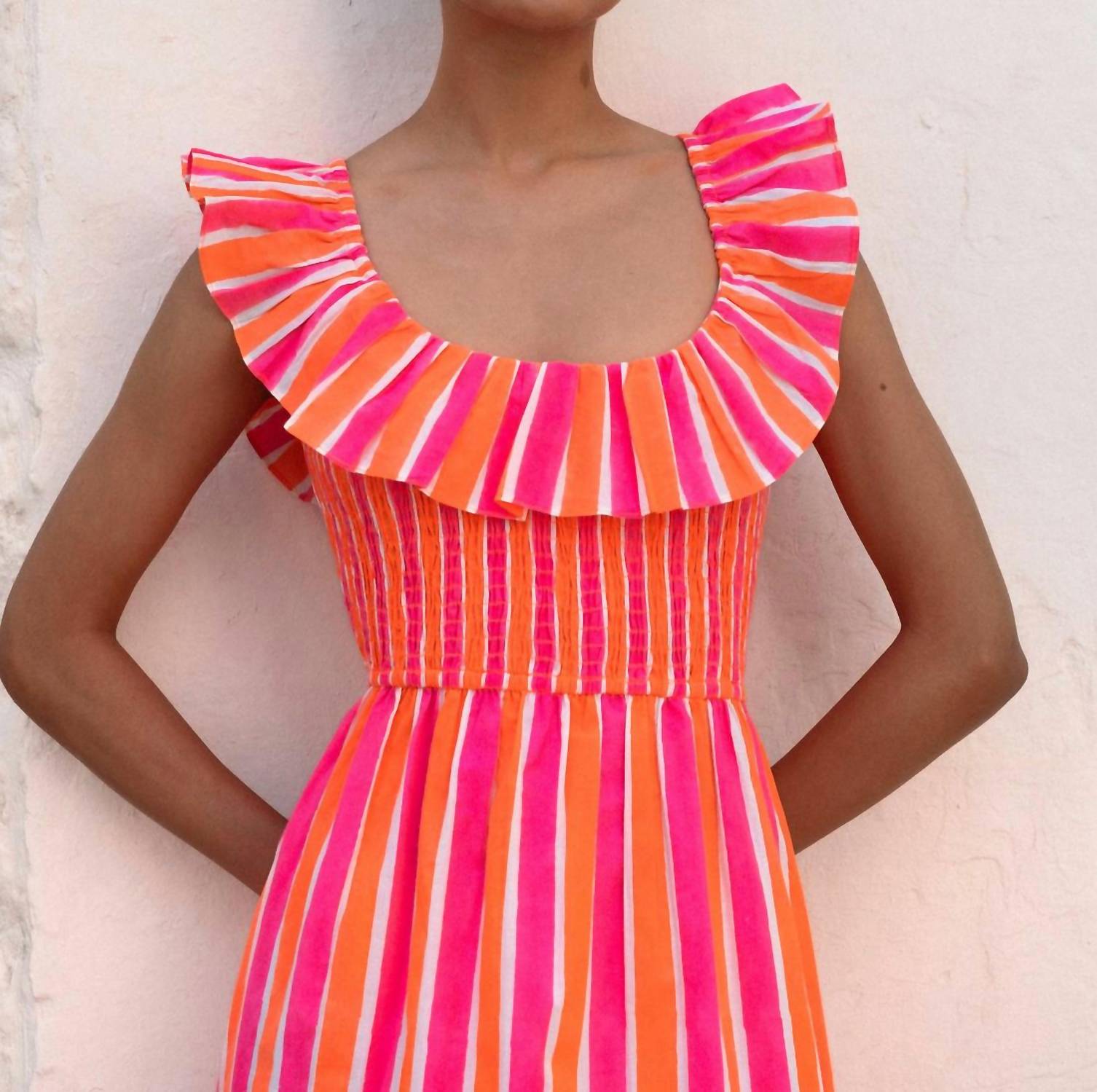 Pink City Prints - Neon Sunset Susie Midi.dress