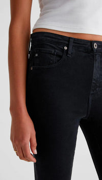 AG Jeans Farrah Boot Crop Jeans in sulfur black - women's jeans - view 5