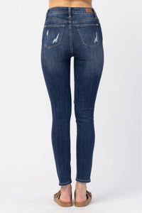 Judy Blue - High Rise Button Fly Cuffed Skinny Jeans