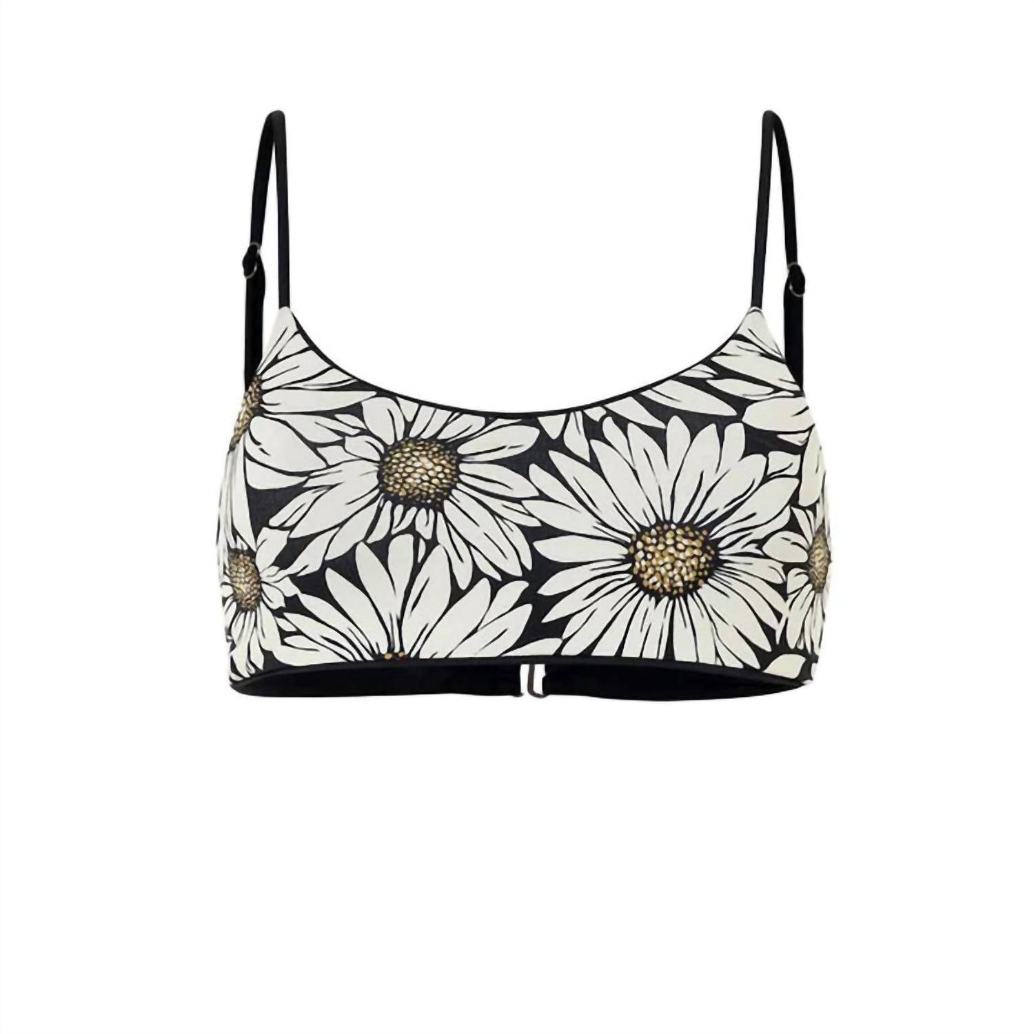 MAAJI Women's Lanai Top in black flowers - women's swimwear