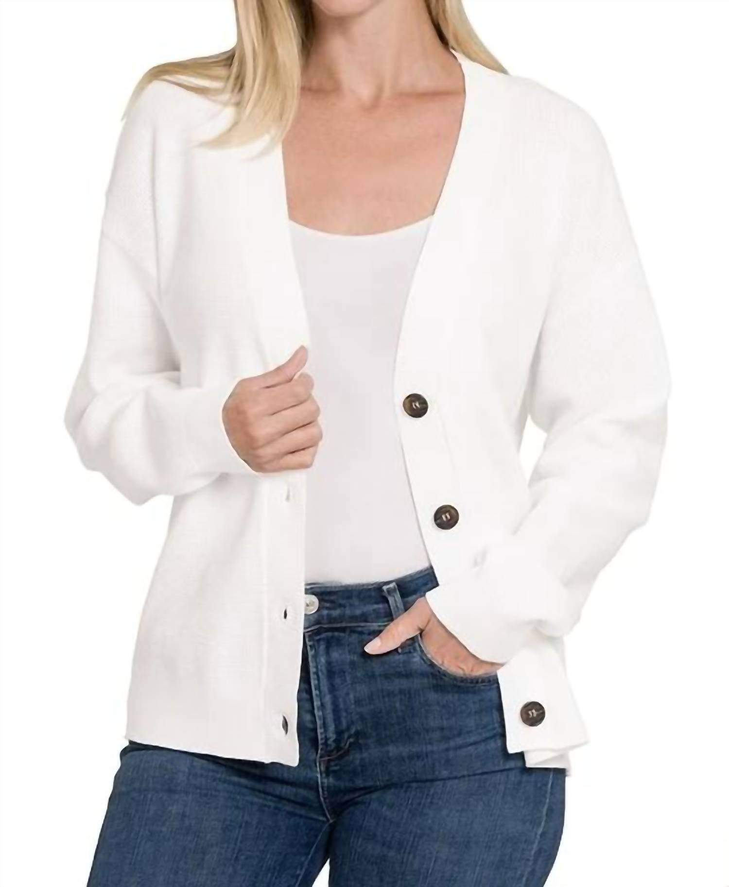 Zenana - Viscose Sweater Cardigan