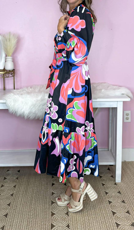 Jodifl - It's No Surprise Abstract Midi Dress