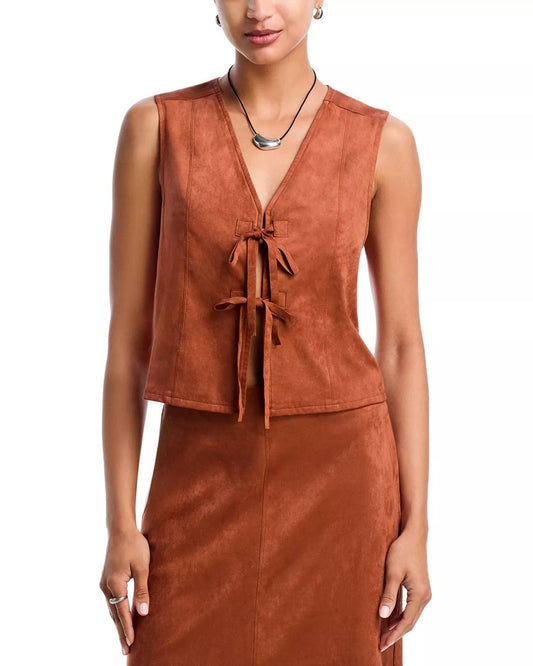 Lost + Wander - Regal Poise Faux Suede Vest