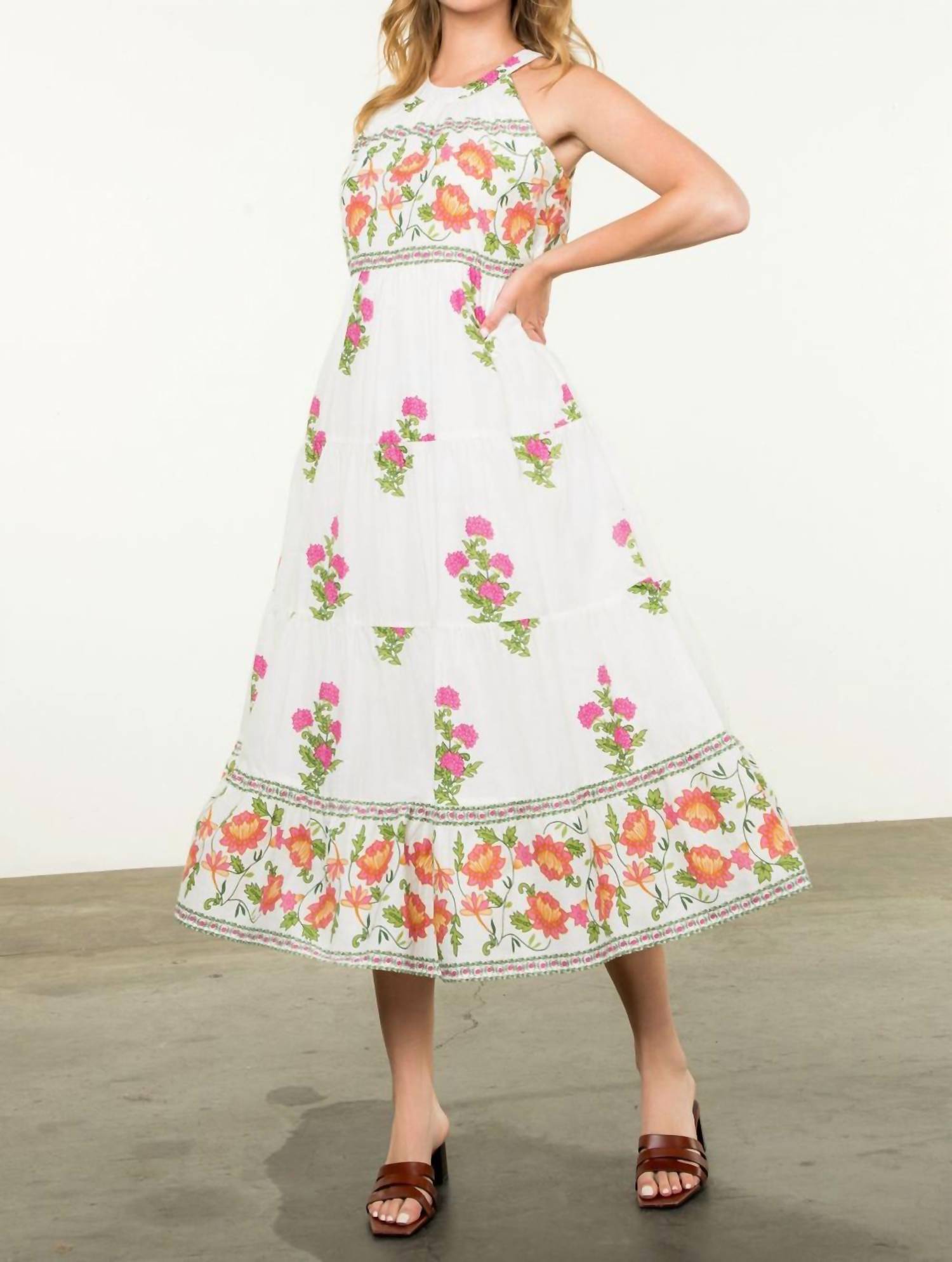 Thml - Halter Floral Print Maxi Dress
