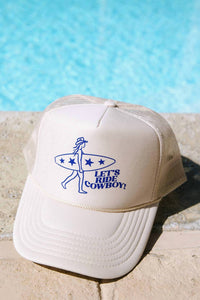 Rubymoon - Unisex Let's Ride Cowboy Foam Trucker Hat