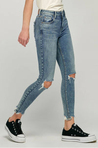 Hidden - Amelia Chewed Hem Distressed Skinny Jeans