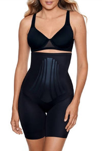 Miraclesuit Modern Miracle Lycra Fitsense Hi-waist Thigh Slimmer Shapewear in black - women's intimate