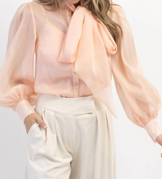 BISOUS ORGANZA BOW BLOUSE