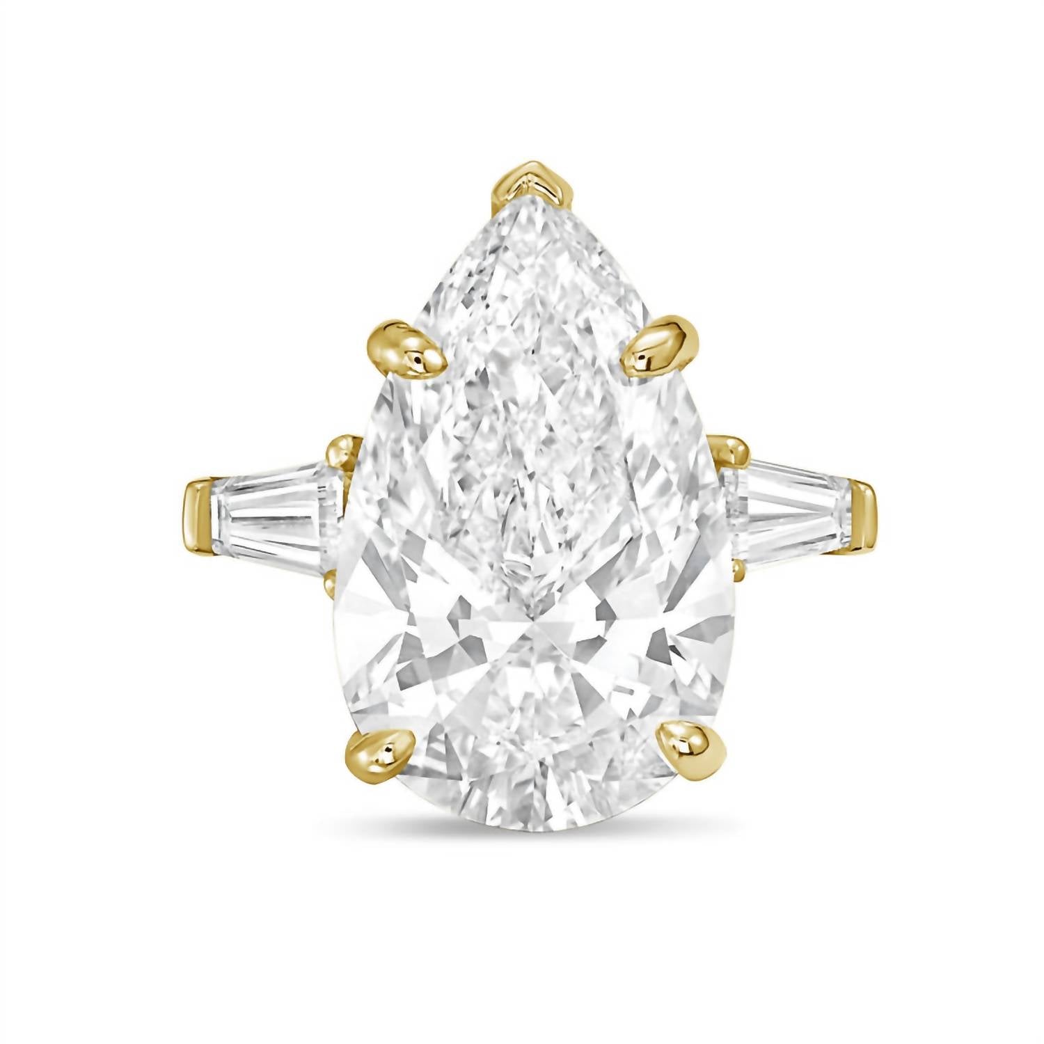 Diana M Jewels - Women's Pear & Baguette Lab-Grown Diamond Ring (2.00 Ct) - Classic