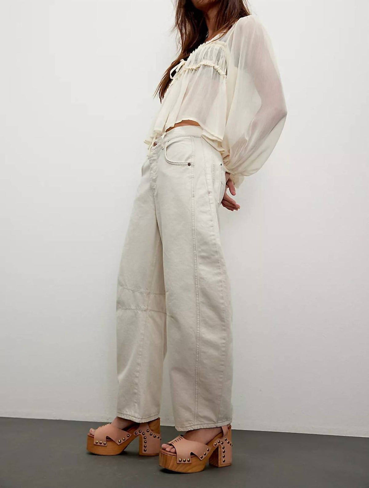 Free People - Good Luck Mid Rise Bold Barrel Jeans