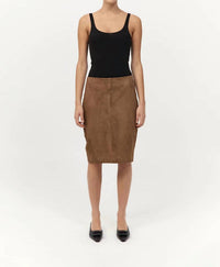 St. Agni - Suede Pencil Skirt
