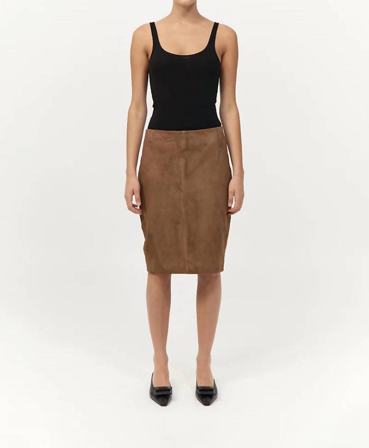 St. Agni - Suede Pencil Skirt