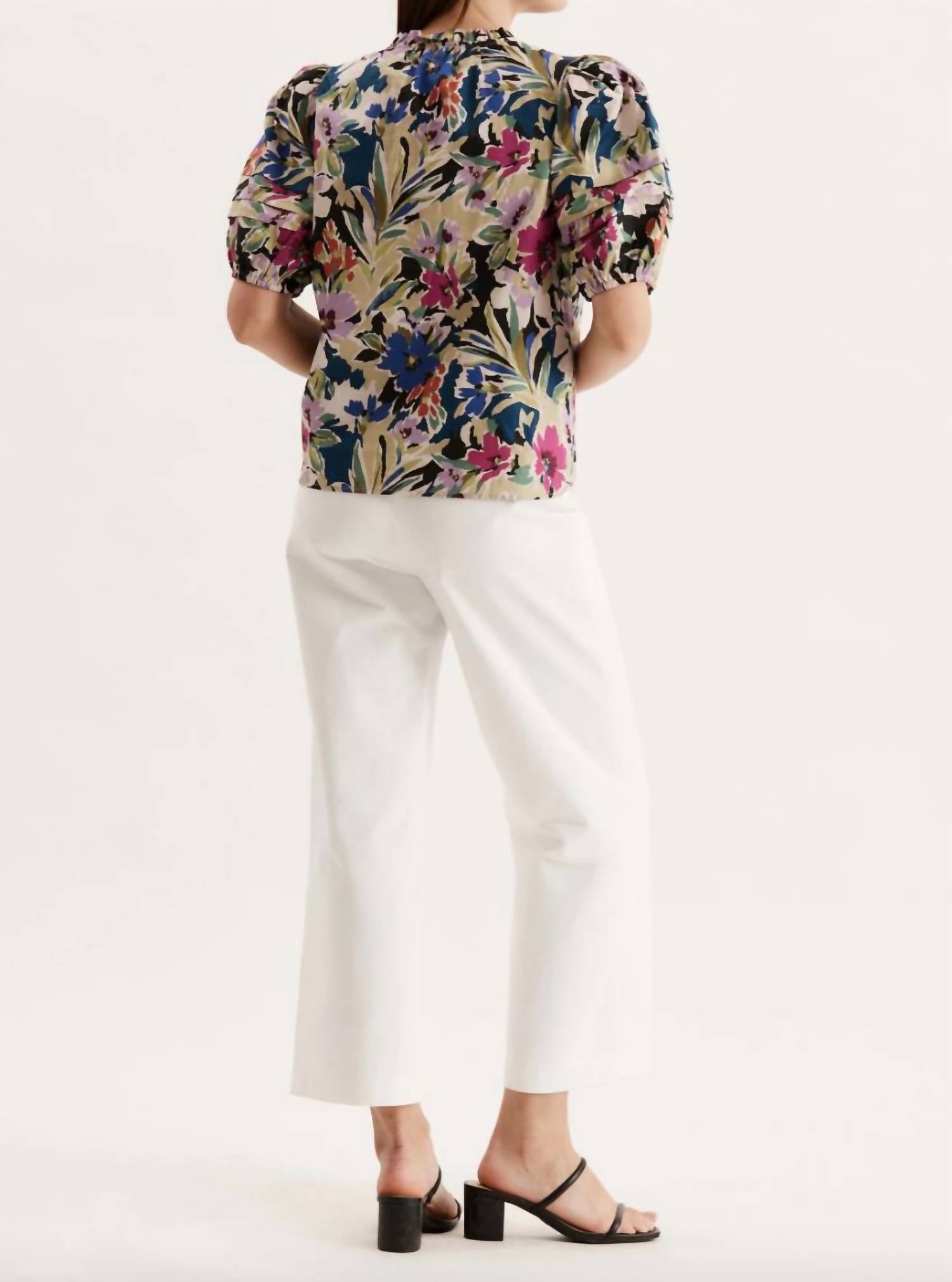 Tyler Boe - Jenna Cotton Watercolor Floral Top
