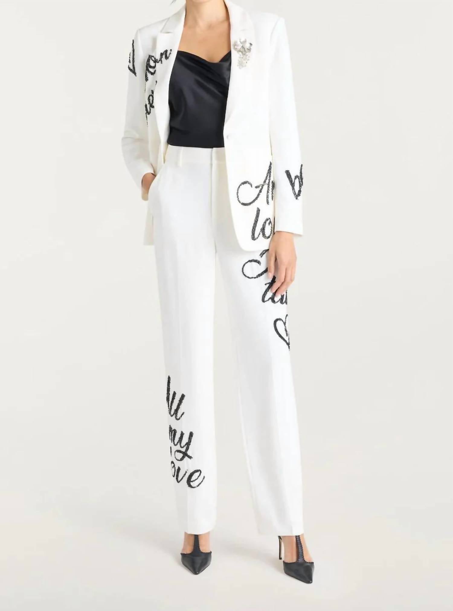 Cinq A Sept - Crushed Sequin Loveletter Karlie Blazer