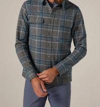 7Diamonds Generation Plaid Soft Knit Shirt in forest - men's shirt