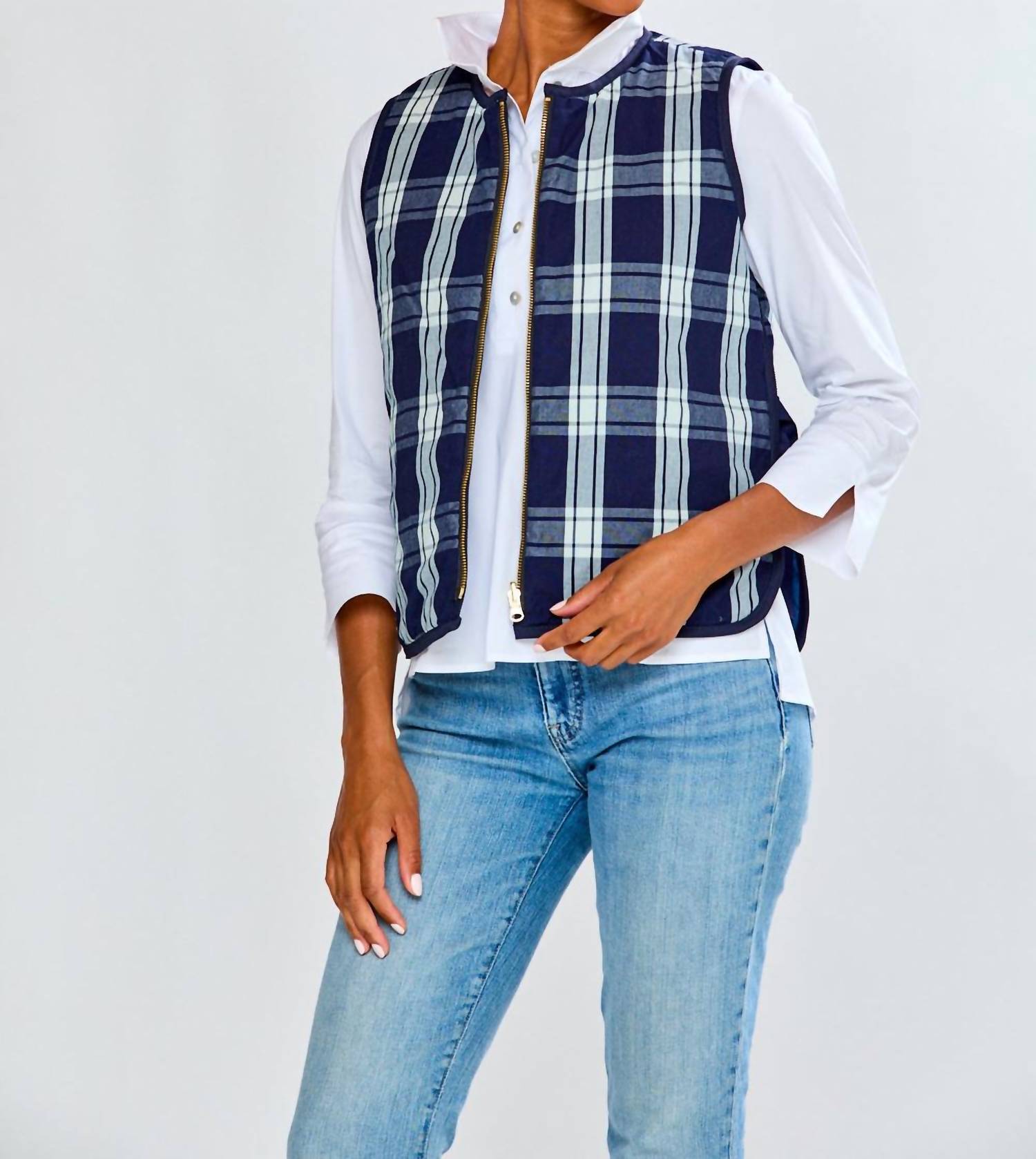 SARA CAMPBELL Mendy Reversible Vest in denim - women's jacket - view 5