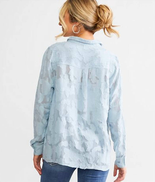 En Creme - Floral Jacquard Blouse