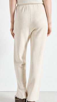 American Vintage Itonay Fleece Joggers in ecru - women's pants - detail view