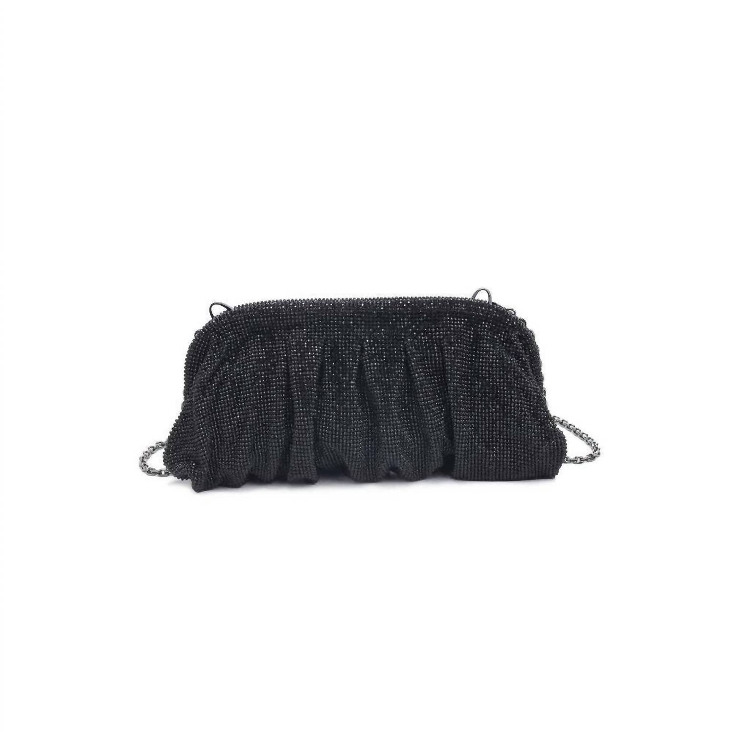 Urban Expressions Women's Irina Crystal Rhinestone Evening Bag in black - women's bag - detail view