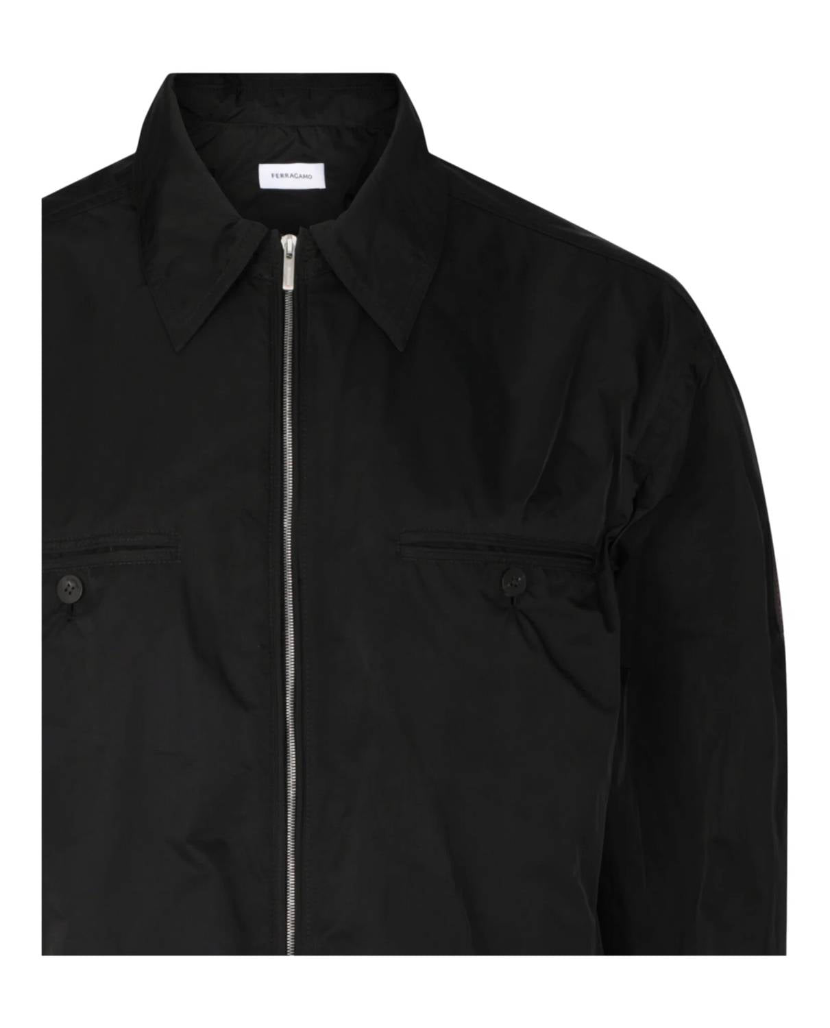 Salvatore Ferragamo - Men's Zip-up Windbreaker With Removable Hood