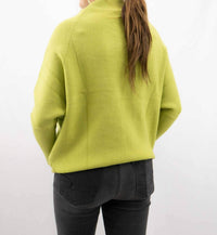 ee:some Loose Fit Turtle Neck Sweater in avocado - women's sweater - alternate view