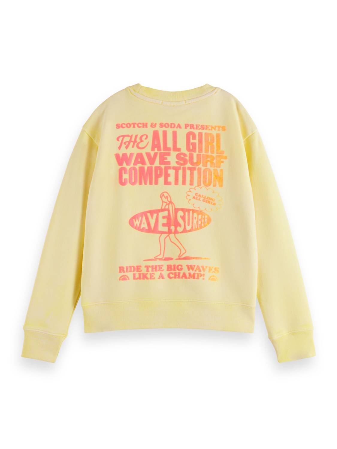 Scotch & Soda - Girls Garment Dyed Poster Print Sweatshirt