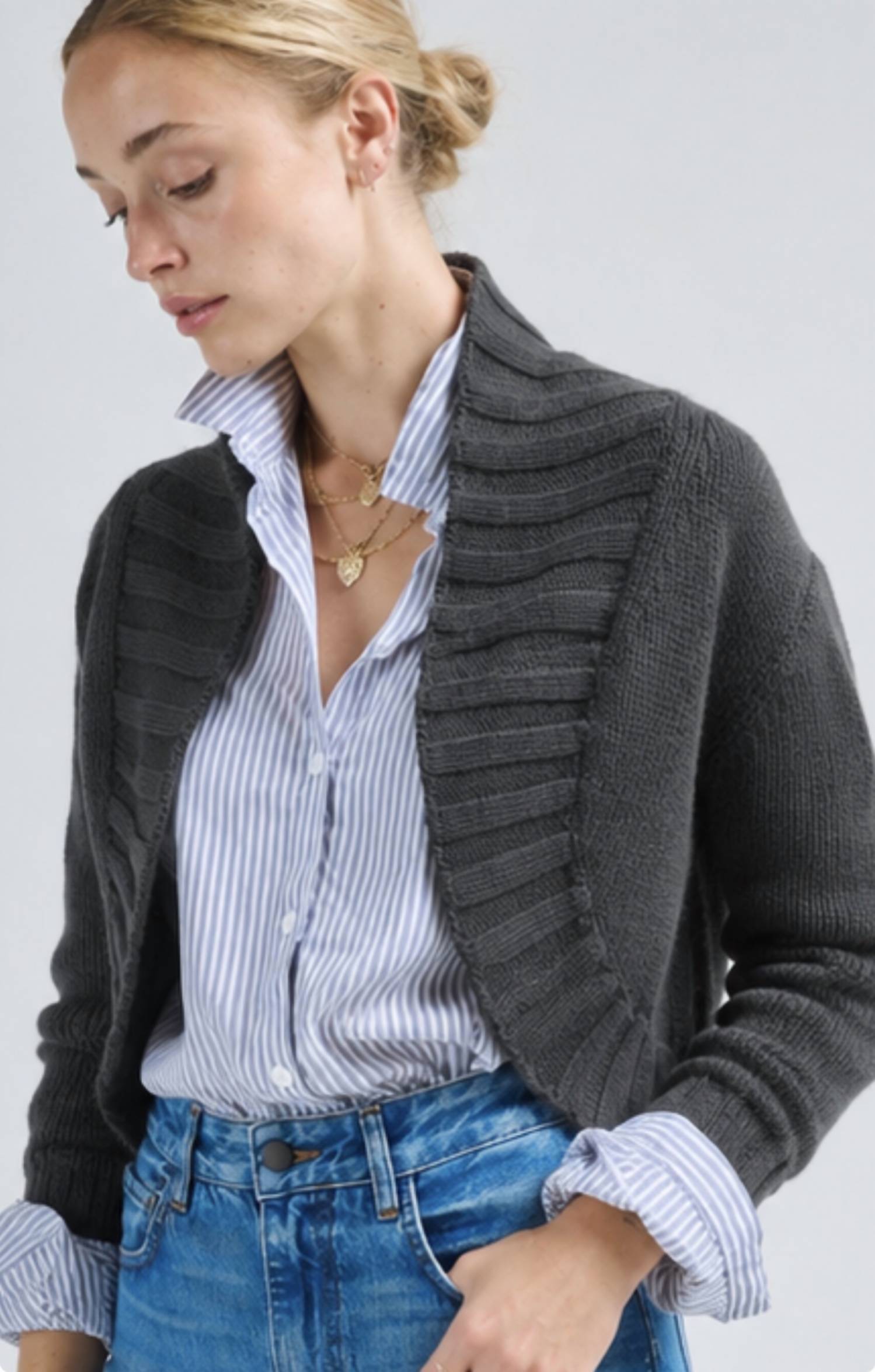 Allude - Bolero Long Sleeve Cardigan