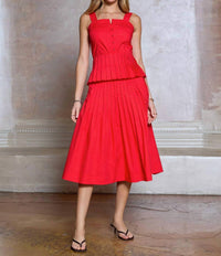 Current Air - Sleeveless Embroidered Peplum Top