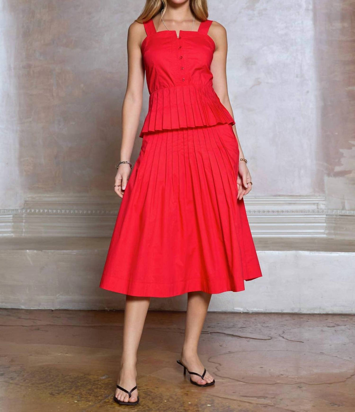 Current Air - Sleeveless Embroidered Peplum Top
