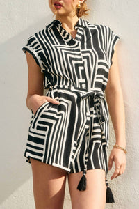 Dress Forum - Abstract Button Down Romper