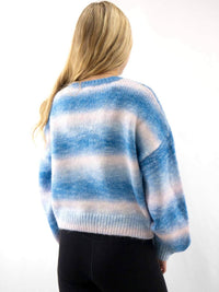 Blu Pepper - Ombre Bubble Sleeve Sweater