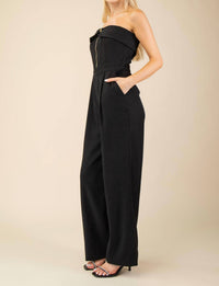 Glam - Zippered Wide Leg Jumpsuit