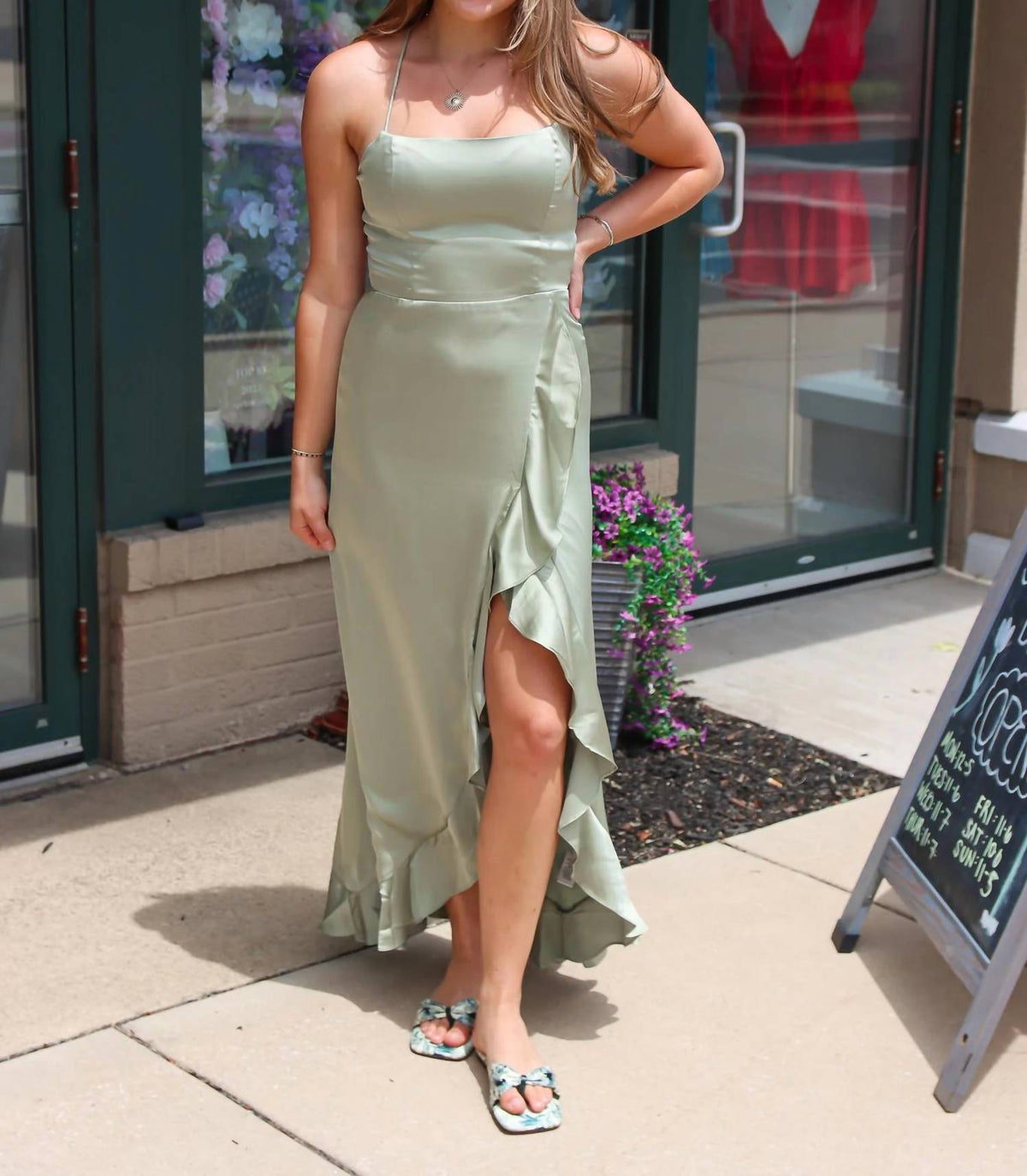 Dress Forum - Crisscross Back High Low Dress