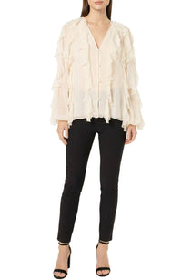 Area Stars Women's Flyn Ruffle Blouse in ivory - women's blouse - view 4