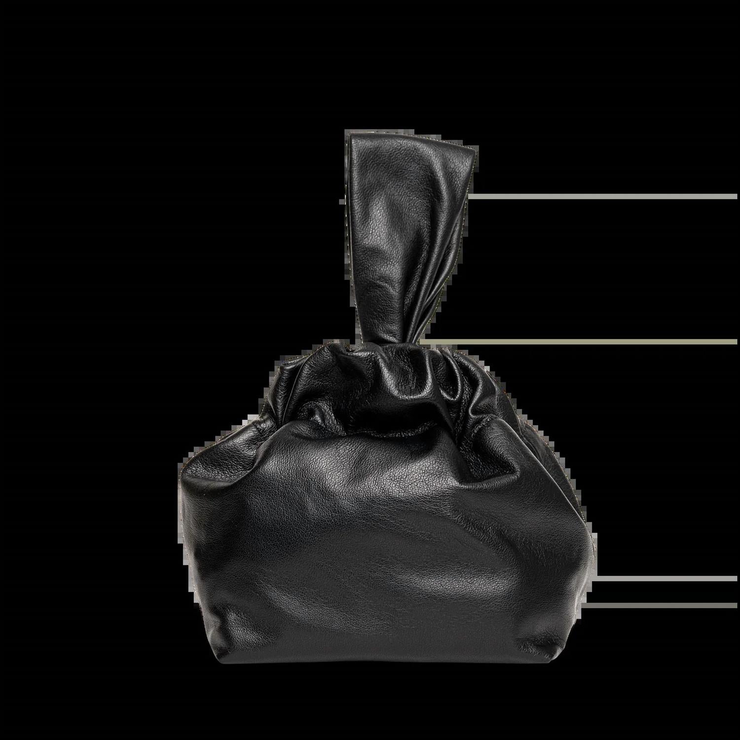 Lemiz Women's Mariposa Bucket Bag in black 1 - women's bag - alternate view