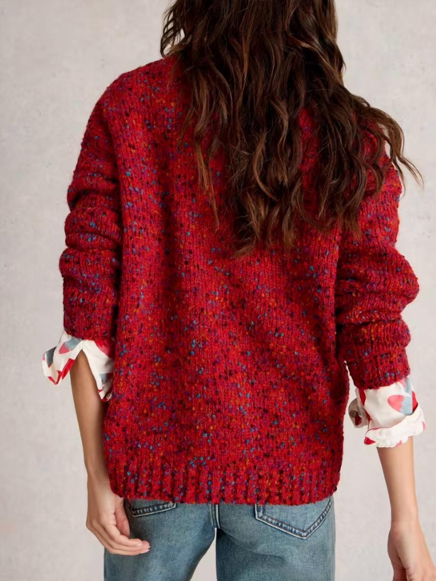 White Stuff - Textured V Neck Sweater