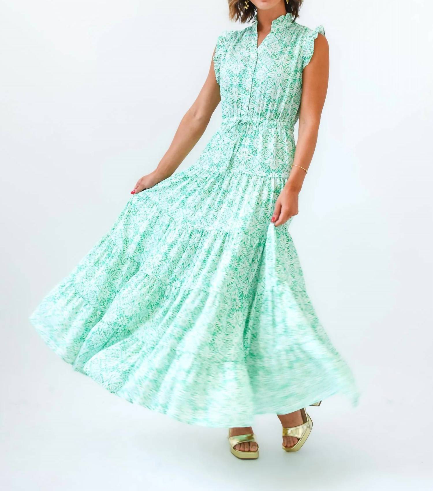 Pinch - Leaf Me Breathless Floral Maxi Dress
