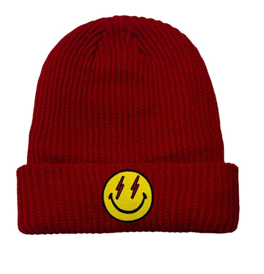 Aviator Nation - Bolt Smiley Patch Beanie Hat