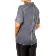 Oil-Washed Back-Zip Shirt