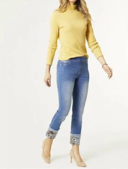 Coco + Carmen - OMG Straight Ankle Embroidery Bottom