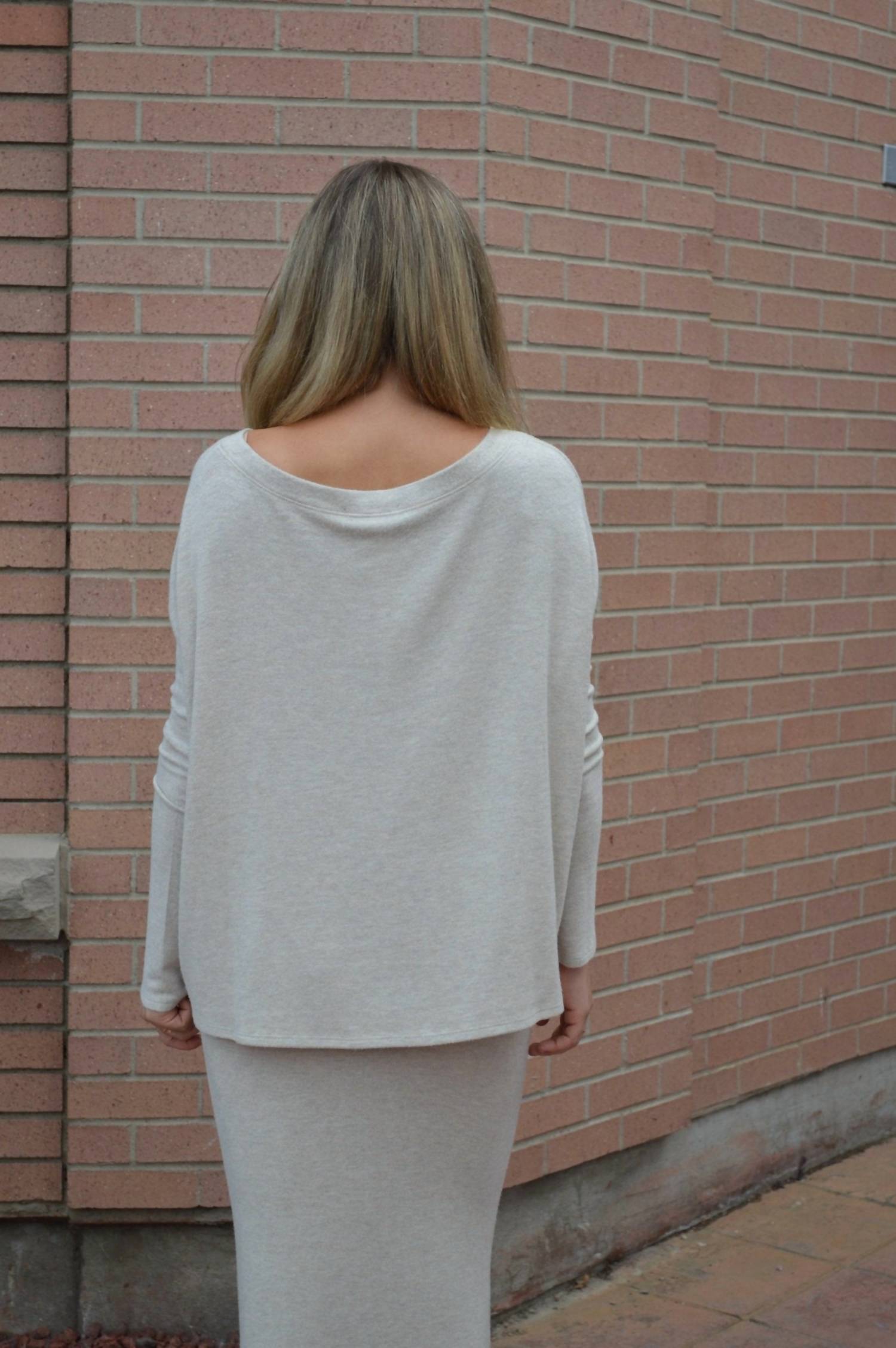 Beautiful People - Brushed Jersey Long Sleeve Crew Top