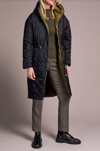 Tribal - Long Sleeve Zip Front Reversible Puffer Jacket