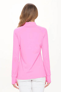 Aryeh - Split V-neck With High Stand Collar Pullover Top