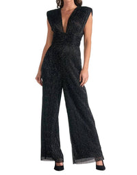 Elan - Plunge Sleeveless Jumpsuit